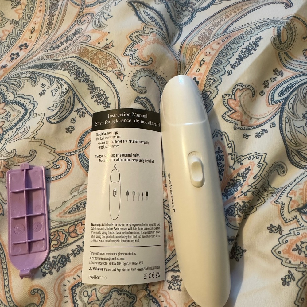 Purple nail drill missing applicators